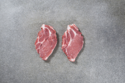 2 Stück Nackensteaks frisch vom Aktivstall-Schwein